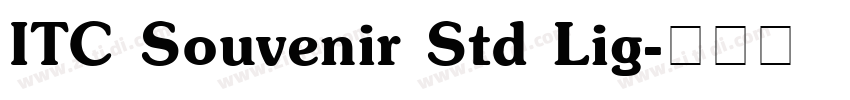 ITC Souvenir Std Lig字体转换